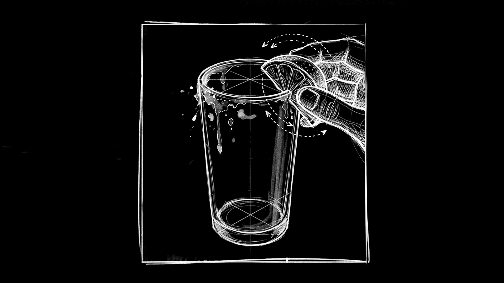 MOJA CON LIMON EL BORDE UN VASO